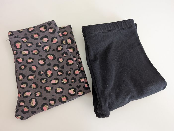 Lot de 2  leggings chauds noir et léopard - 5A - C&A