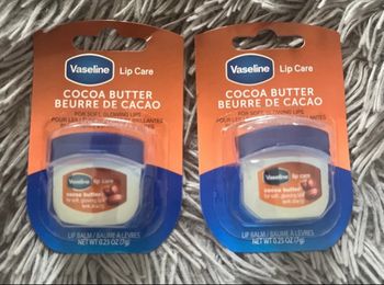 Vaseline Lot de 2 Baumes à lèvres beurre de cacao de 7g 