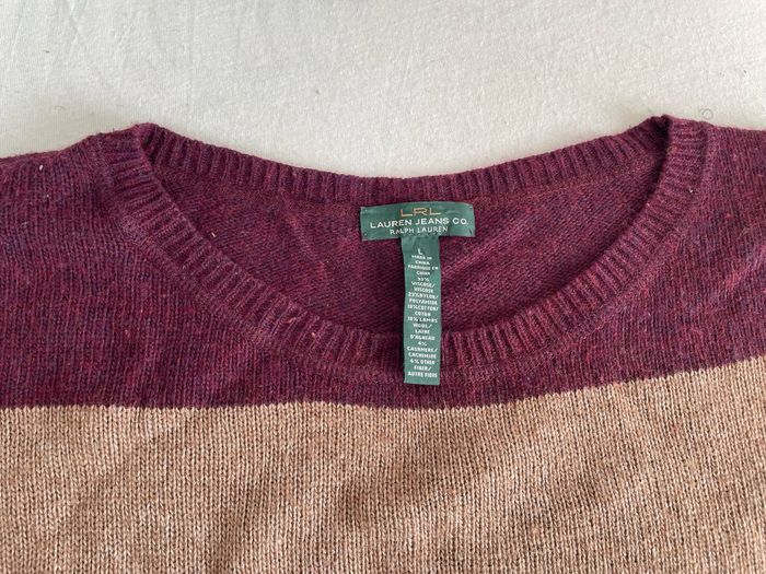 Pull rayé en laine Ralph Lauren - Lauren Jeans Co. - photo numéro 3