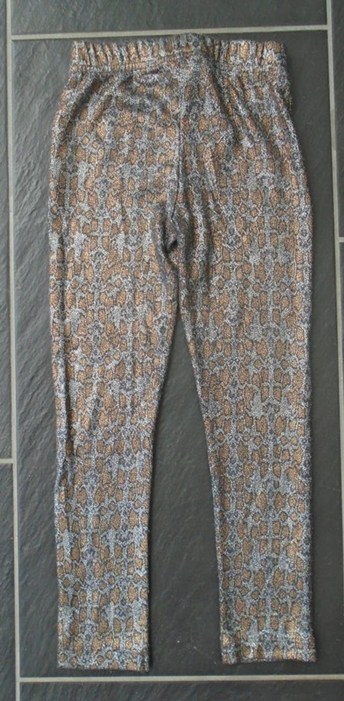 Joli legging effet écailles argentées et bronze fille 4 ans (104 cm) - photo numéro 3
