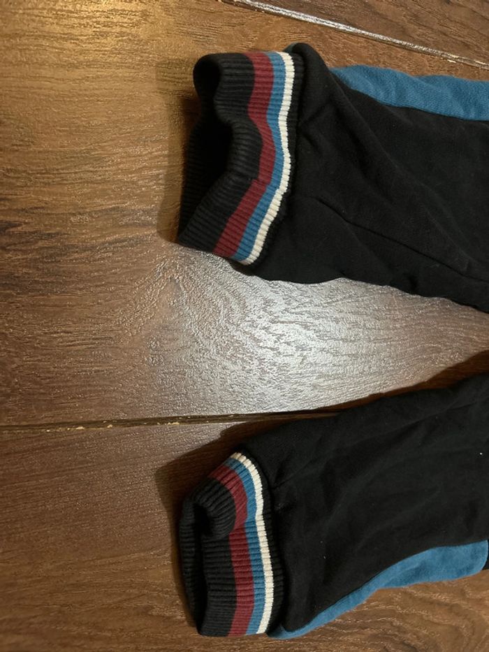 pantalon jogging en coton noir et bleu s.oliver 92 cm - photo numéro 3