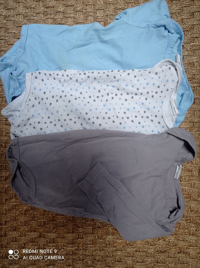 Lot de 3 bodys manches longues mots d'enfants