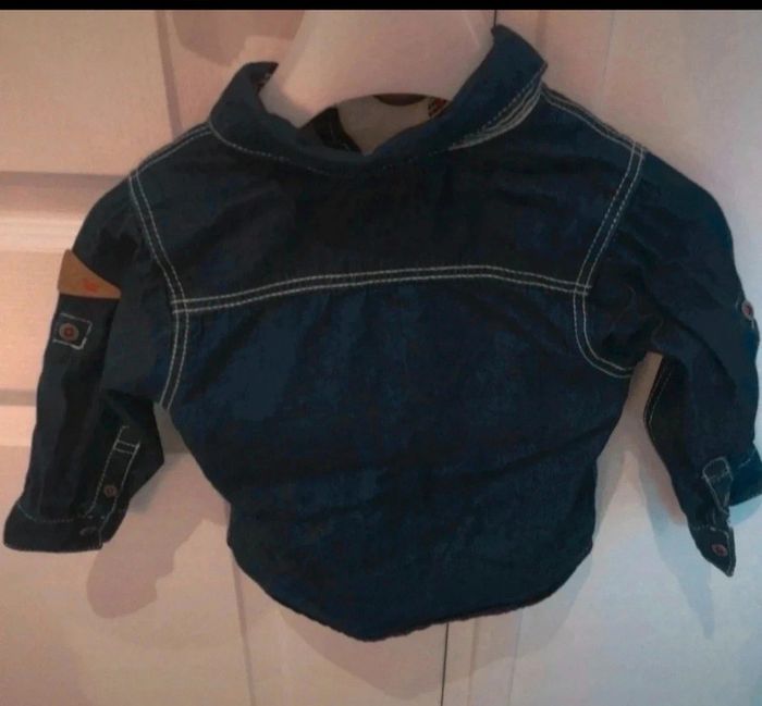 Chemise en jeans Garçon okaidi 12 mois - photo numéro 2