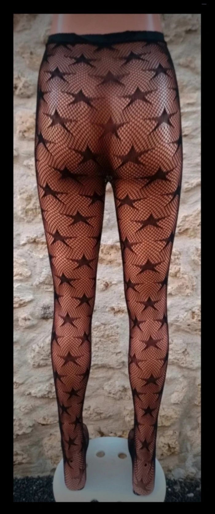 Collant résille fantaisie motif étoiles 🌟 - photo numéro 3