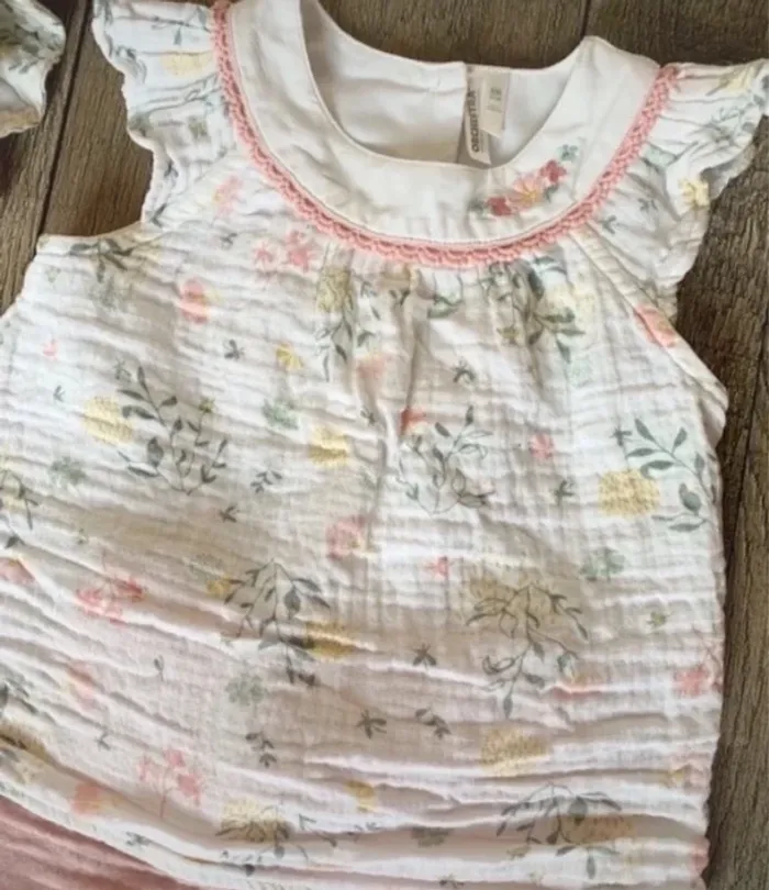 Ensemble orchestra gaze de coton 6 mois - photo numéro 2