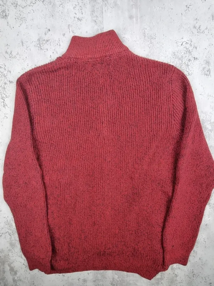 Veste zippée Tommy Hilfiger bordeaux chiné – Taille XL Hommes (mesures en photos) - photo numéro 4