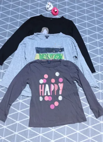 🦄Lot 3 t-shirts manches longues, 6 ans