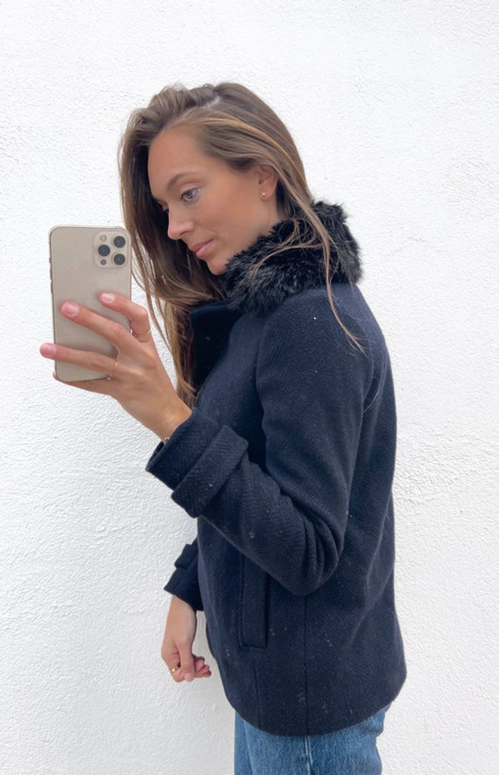 Manteaux bleu marine et noir Zara - photo numéro 9