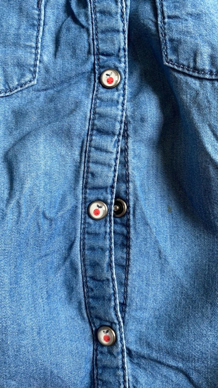 Chemise fille jeans Kiabi 9 mois - photo numéro 2