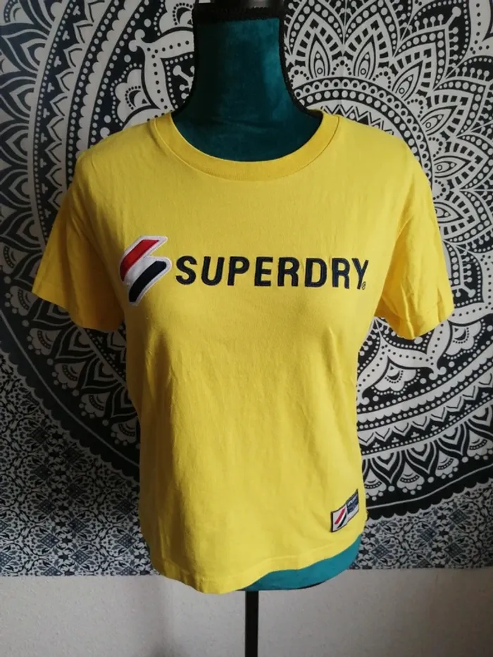 Tee-shirt jaune écriture et logo superdry / superdry / (M) - photo numéro 2