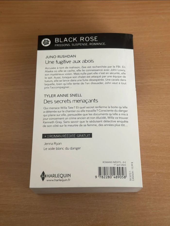 Livre Black Rose Harlequin - 2 histoires Romance Policier - photo numéro 3
