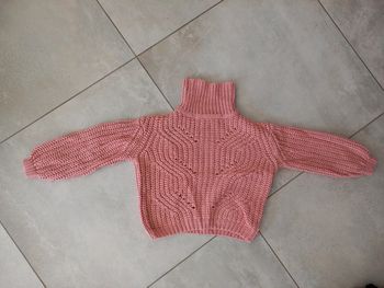 Pull à grosse maille rose