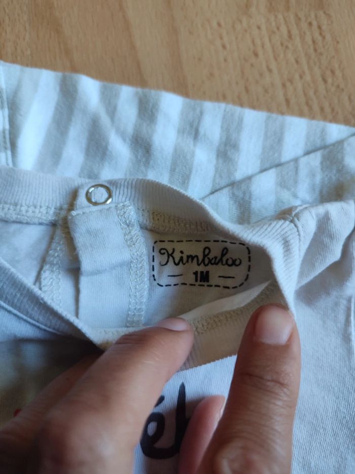 Lot tenue pantalon + t-shirts manches courtes et longues Petit Kimbaloo en 1M - photo numéro 6