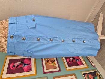 Jupe Les Acolytes simili cuir bleu clair taille S