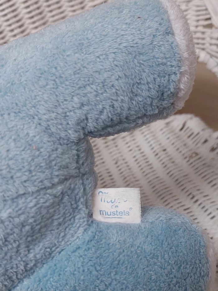 Mustela - peluche doudou ours bleu - photo numéro 4