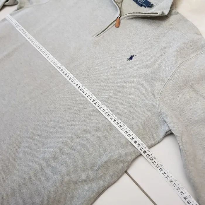 Pull Camionneur half demi zip Ralph Lauren XXL Gris - photo numéro 10