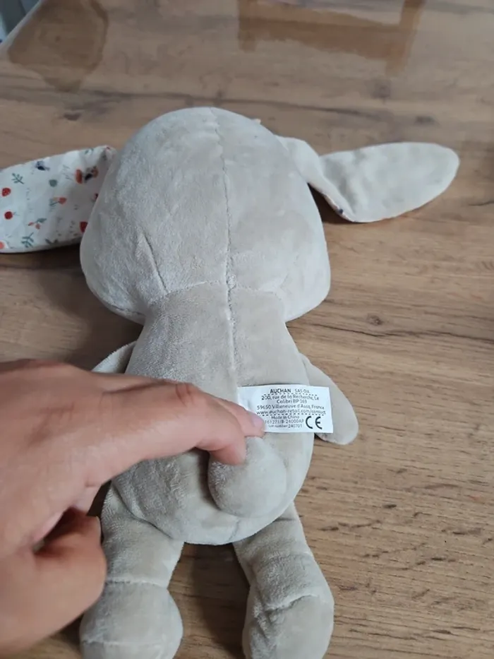 Lapin peluche d'éveil auchan - photo numéro 2