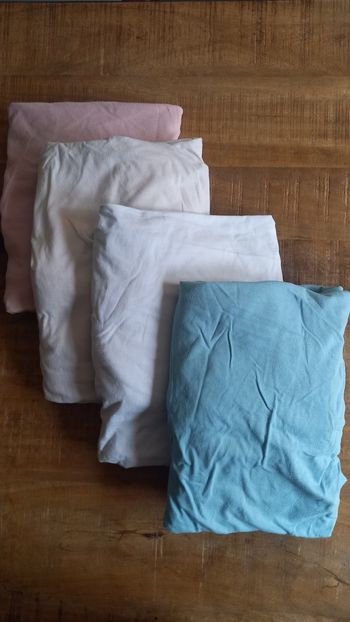 Lots de draps housse Oeko qtex 90x140