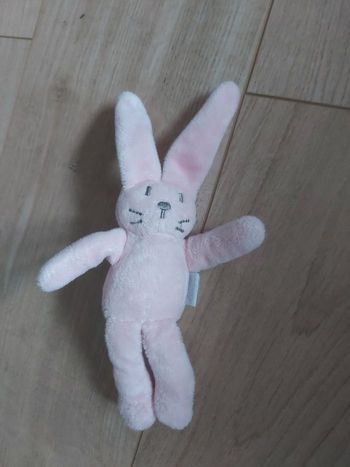 Petite peluche lapin rose Jacadi