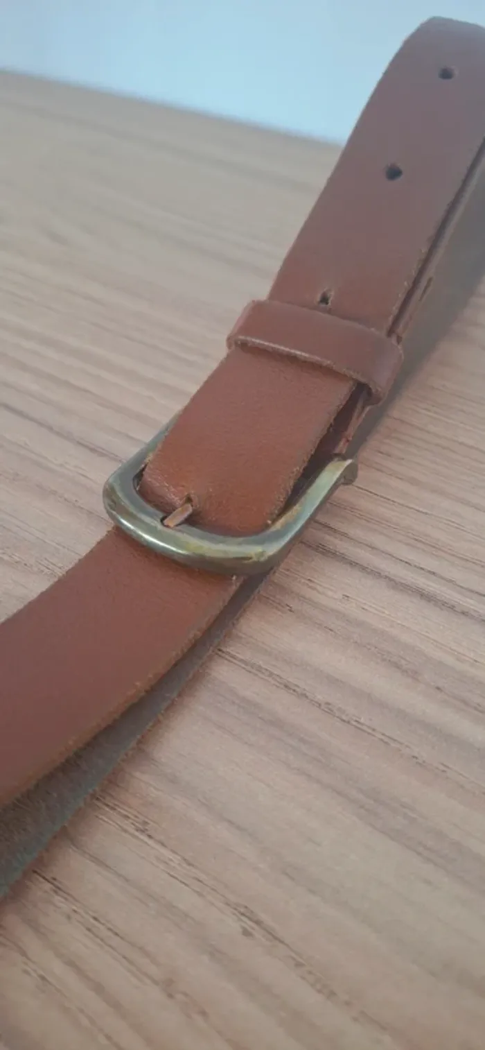 Ceinture en cuir camel – Pièce de qualité - Taille 85 cm 🍂 - photo numéro 3