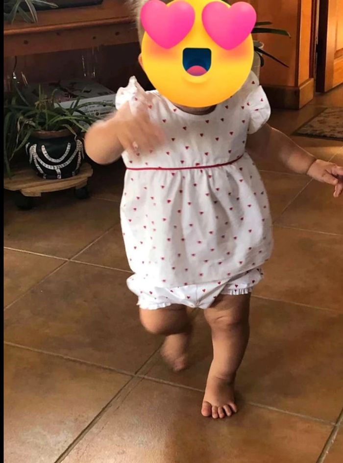 Joli petit ensemble top+boomer pièce unique de couturier - photo numéro 2