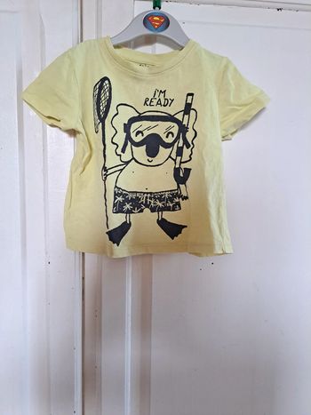 Tee-shirt jaune koala 24mois lefties 86cm