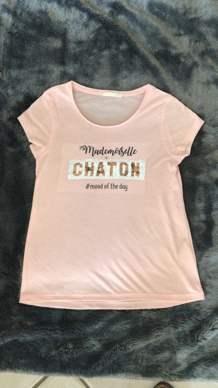 T shirt sequins réversibles