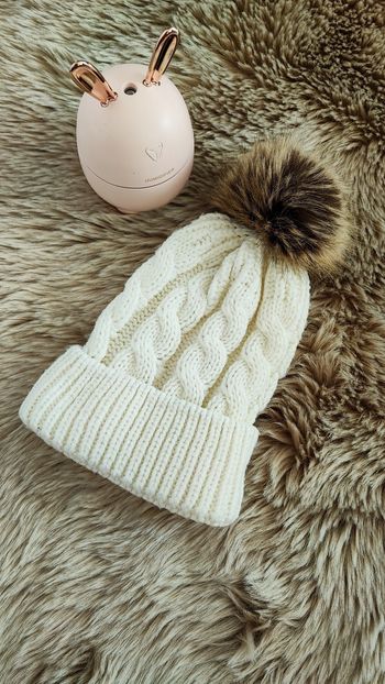 Bonnet écru fait main