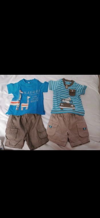 Ensemble short tee shirt taille 3 mois