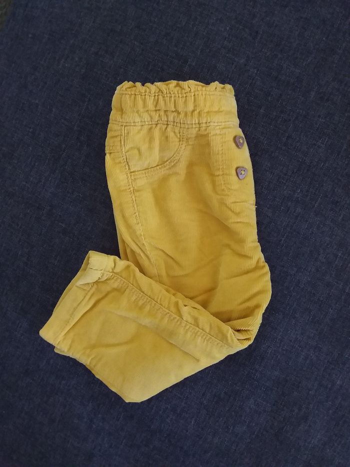 Pantalon moutarde en velours 6 mois tao - photo numéro 5