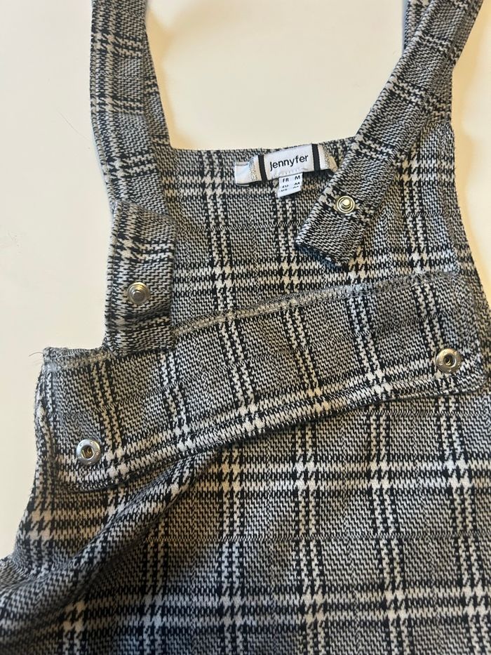 Robe salopette très bon état pour femme taille couleur gris et noir motifs Prince De Galles - photo numéro 8