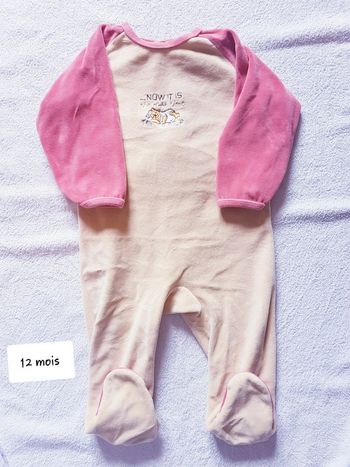 Pyjama velour Disney 12 mois