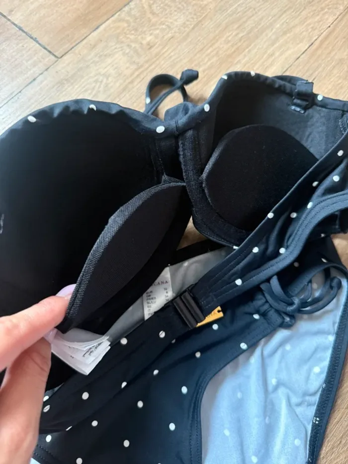 Maillot de bain 2 pièces Lascana à pois – Haut 36C = 90C / Bas 32 - photo numéro 3