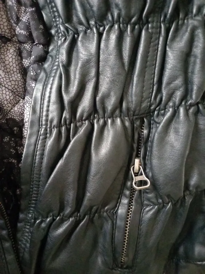 Blouson en similicuir noir fille - photo numéro 13