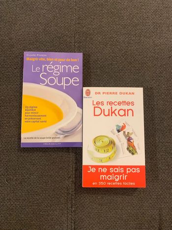Livres le régime soupe / les recettes Dukan ( 3 e le lot )