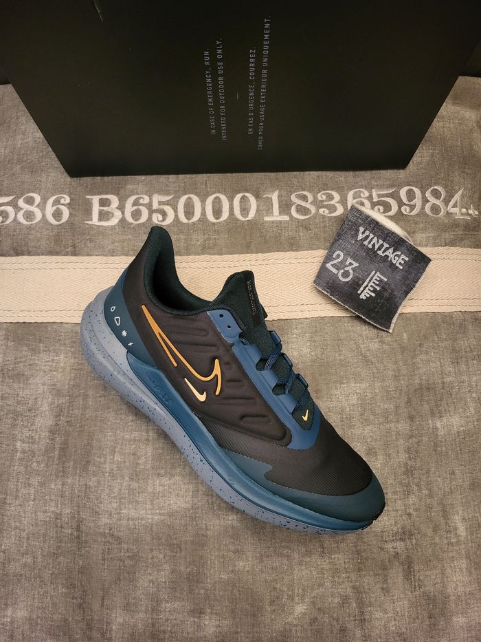 Nike Air Winflo 9 Shield Black Deep Jungle Geode Teal Safety Orange - DM1106002 - Unisex - Size : 44.5  🌈🌈 - photo numéro 2