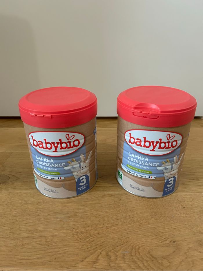 Lot de 2 boîtes BABYBIO caprea 3 Croissance Lait de chèvre + 12 mois 800g