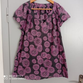 Tunique à fleurs roses t38/40