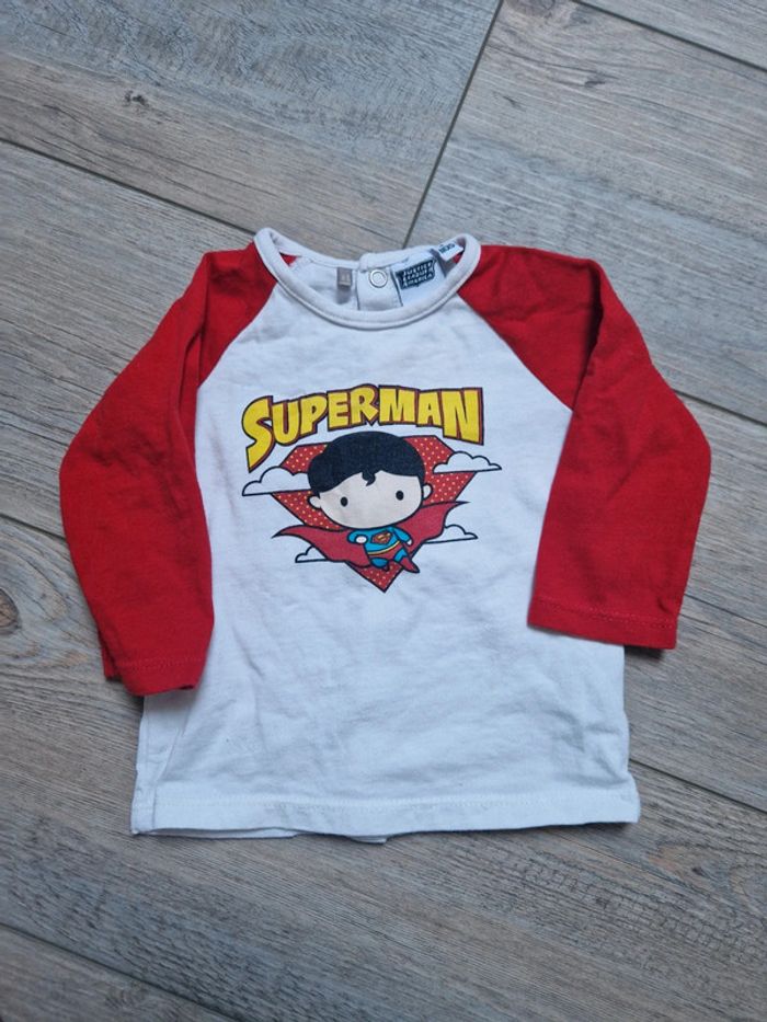T shirt ML "superman" 6 mois