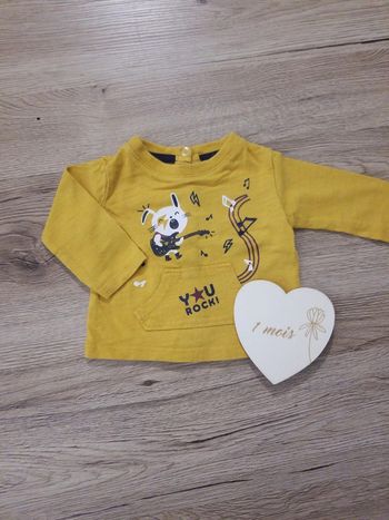 Tee-shirt manches longues 1 mois