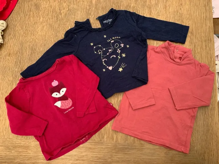 Lot de t shirt 6 mois fille