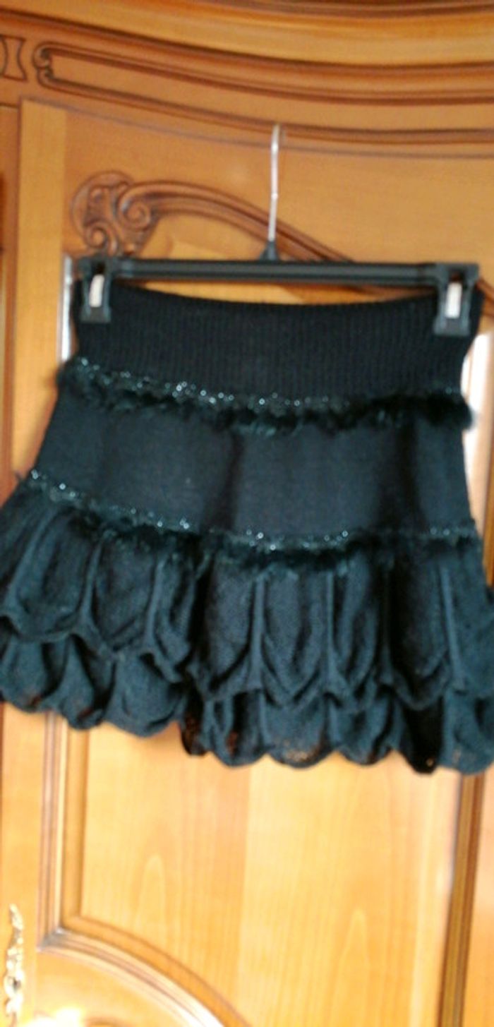 Jupe hiver plissée en laine