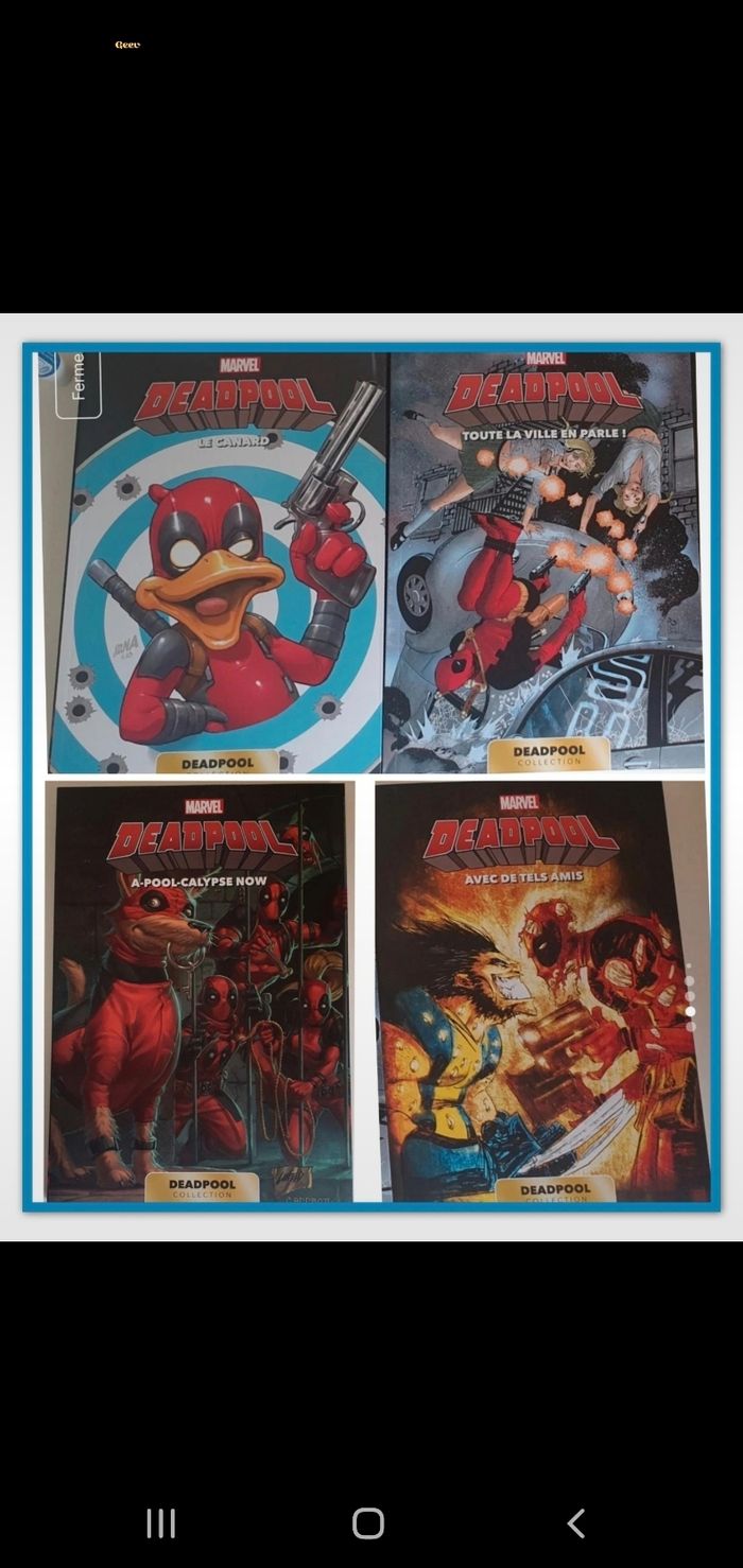 Lot 4 tomes livres bd deadpool neuf
