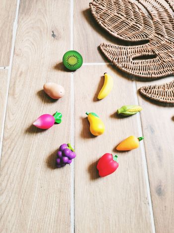 🌽Dinette lot de petits fruits et légumes divers  en plastique marque Djeco