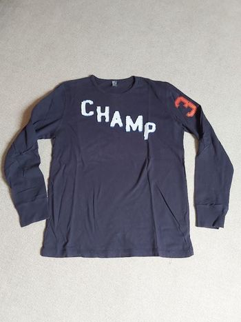 Tee-shirt manches longues bleu marine à message 14 ans - Zara kids