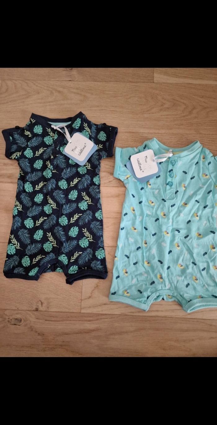 Lot de 2 combinaisons 3 mois