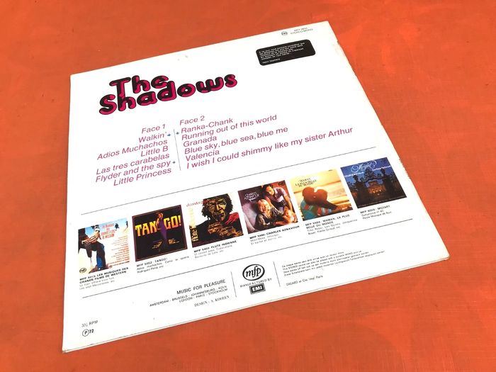 Vinyle 33 tours The  Shadows Walkin' (1972) MFP Music For Pleasure 2M046-05589 - photo numéro 4