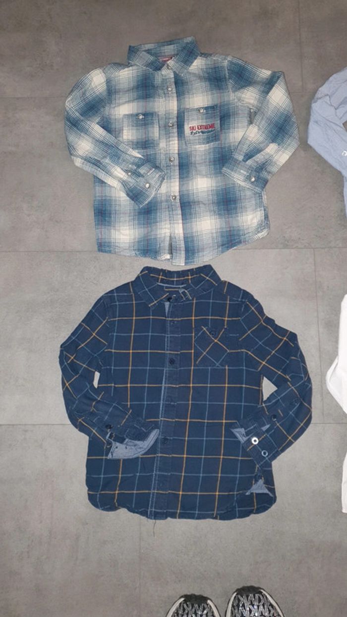 Lot de 8 chemises manches longues 4 et 5 ans automne hiver garcon - photo numéro 2