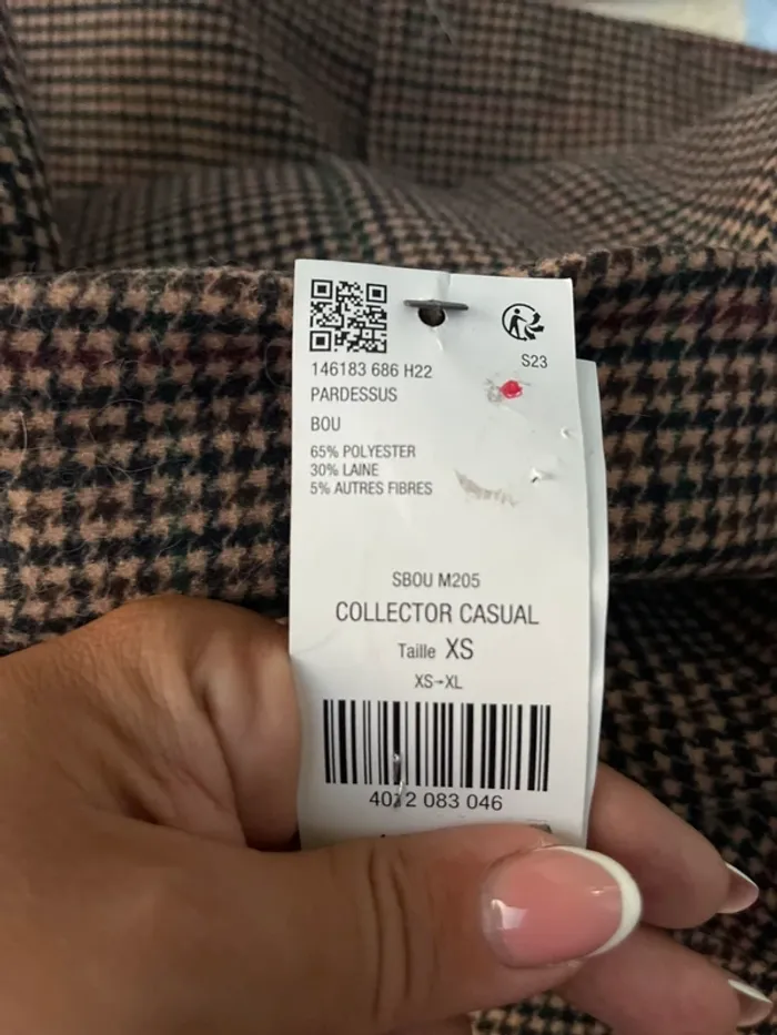 Pardessus pied de puce caramel taille XS marque devred - photo numéro 2