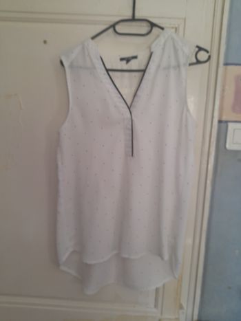 Haut blanc cassé imprimé, marque Kiabi, taille S